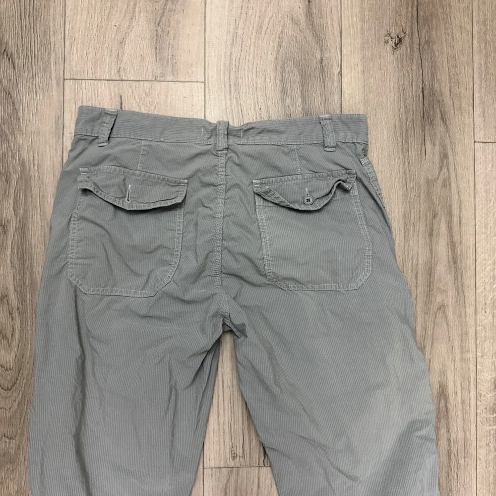 John Varvatos USA Pants Mens 33x31 Gray Striped Straight Leg Cotton Casual